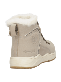 Calzado casual beige de niña con punta redonda y excelente agarre para mayor seguridad.