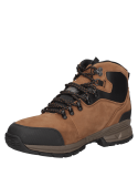 Botín de cuero café para hombre, estilo outdoor, ideal para aventuras urbanas y al aire libre.