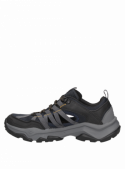Zapatilla azul de hombre con taco plano de 6 cm, perfecta para aventuras urbanas y al aire libre.