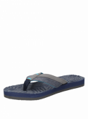 Sandalia azul casual de hombre con punta abierta y taco plano de 2.3 cm, ideal para el verano.