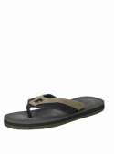 Sandalia verde casual de hombre con taco plano y punta abierta, ideal para verano.