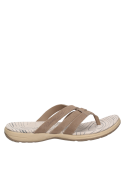Sandalia de cuero camel, perfecta para actividades casuales y urbanas.