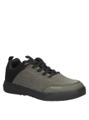 zapatilla verde de hombre estilo casual con punta redonda y taco plano de 4.3 cm