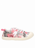 zapatilla blanca para niña con forro de texilt, combinando estilo delicado y funcionalidad.