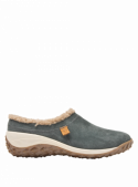 calzado femenino en cuero azul gamuzado, estilo casual, con suela antideslizante y detalle de etiqueta lateral.