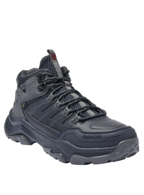 Botín azul para hombre de estilo outdoor, diseño robusto y funcional, ideal para actividades al aire libre y trekking.