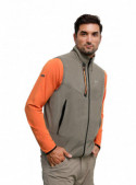 Polar sin mangas verde para hombre, confeccionado en 100% polyester, cómodo y ligero