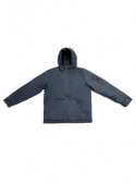 Parka casual para hombre en color azul, confeccionada en nylon, adecuada para bajas temperaturas.