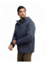 Parka de nylon azul para hombre, con diseño funcional, ideal para mantener el calor en actividades outdoor.