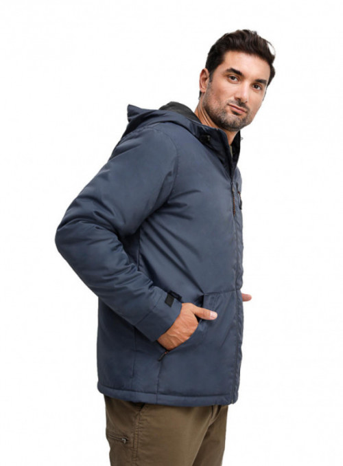 Parka azul para hombre, estilo casual, ideal para actividades outdoor en clima frío.
