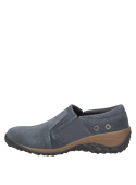 Calzado azul de cuero para mujer, con diseño versátil y taco de 2 cm, ideal para actividades outdoor.