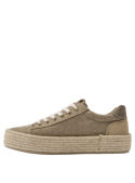 zapatilla taupe de mujer, caña de 7.3 cm, adecuada para un estilo de vida dinámico.