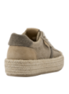 calzado casual taupe para mujer, mezcla de textil y cuero, con forro textil y punta redonda.