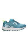 Zapatilla azul para hombre con superposiciones que añaden volumen, ideal para un look relajado y estilizado.