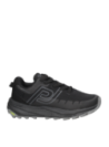 Zapatilla negra de mujer versátil para deporte, gimnasio o salidas casuales, prioriza confort y funcionalidad.