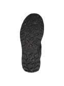 Zapatillas negras de trail running para mujer, diseño moderno y versátil, ideales para actividades al aire libre.