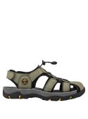 Sandalia color oliva para hombre, estilo casual, versátil para casa o actividades al aire libre.