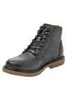 Calzado casual gris de cuero para hombre, con diseño robusto y elementos modernos, adecuado para salidas de fin de semana.