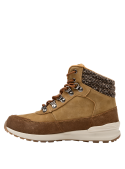 Calzado de cuero camel para mujer, con suela antideslizante, combina con jeans o leggings para un look práctico.