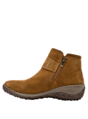 Diseño clásico de botín camel, adecuado para ocasiones informales, ofreciendo confort y estilo sin esfuerzo.