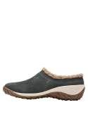 Zapato azul de cuero para mujer, estilo casual normcore, con detalle decorativo lateral que añade un toque de estilo.