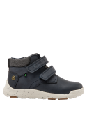 Calzado infantil casual y deportivo, botín azul con velcro, ideal para actividades al aire libre y escolares.
