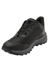 Calzado de trail running negro para hombre, mezcla de materiales sintéticos y textiles, ideal para paseos y entrenamientos.