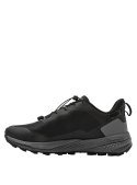 Zapatilla negra de hombre, perfecta para el atletismo, con costuras mínimas y calce seguro, adecuada para un look casual.