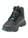 Calzado de trail running gris para mujer, resistente y práctico, ideal para actividades al aire libre.