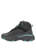 Botín athleisure gris para mujer, combina moda deportiva y casual, perfecto para caminatas y climas fríos y lluviosos.
