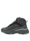 Botín athleisure gris para mujer, combina moda deportiva y casual, perfecto para caminatas y climas fríos y lluviosos.