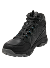 Botín de cuero negro, diseño funcional con cordones gruesos y costuras reforzadas, apto para el clima frío y urbano.