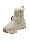 Bota beige de niña con acabado de pelo, ideal para el frío y actividades escolares.