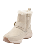 Bota textil/sintética, moda urbana casual, perfecta con jeans, leggings o vestido suelto en temporadas frías.