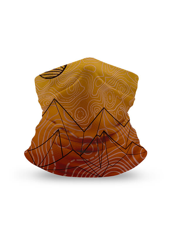 Bandana azul unisex de poliéster reciclado, ideal para el verano y actividades deportivas al aire libre.