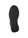 Zapatilla negra de trail running para hombre, ideal para actividades al aire libre, diseño moderno y cordones ajustables.