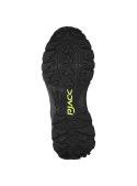 Zapatilla negra de trail running para mujer, con diseño moderno y deportivo, ideal para actividades urbanas y recreativas.