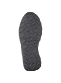 calzado negro de trail running femenino, ideal para mantener estabilidad y ventilación en terrenos difíciles.
