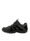 Zapatilla negra de cuero y mesh, punta redonda y caña de 5 cm, perfecta para aventuras diarias.