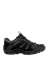Calzado masculino negro de cuero y mesh, con suela de excelente agarre y taco plano de 5 cm.