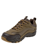 zapatilla café de cuero para hombre, ideal para actividades al aire libre