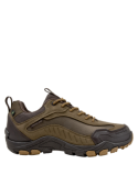 zapatilla de hombre café de cuero y sintético, estilo outdoor para aventuras diarias