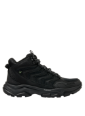 Botín negro de hombre estilo outdoor con punta redonda, ideal para aventuras urbanas.