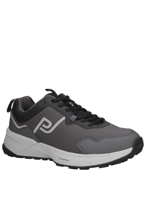 Zapatilla gris de hombre estilo running con diseño moderno y resistente para trail.