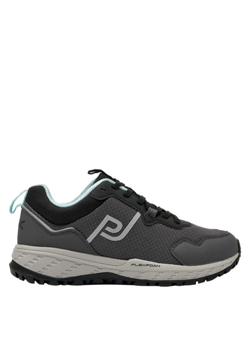 zapatilla gris de mujer estilo running con diseño moderno y resistente