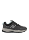sintética gris para correr con taco plano de 4 cm y suela de buen agarre