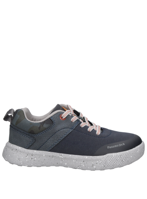 zapatilla azul casual para niño con taco plano de 3.5 cm y punta redonda