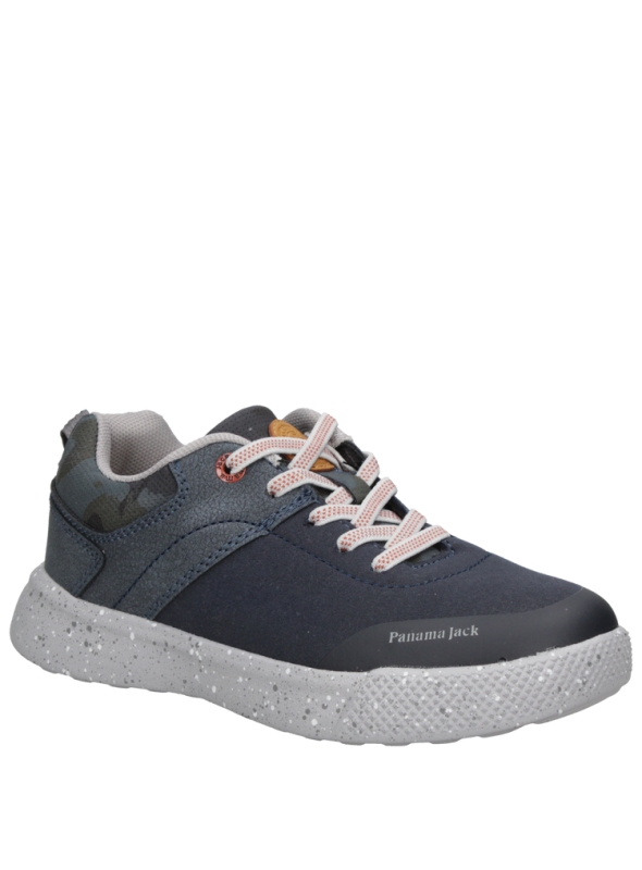 zapatilla azul casual para niño con taco plano de 3.5 cm y punta redonda
