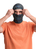 Bandana negra unisex para niño, diseño versátil, perfecta como bufanda o cinta para la cabeza, material ligero.