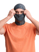 Accesorio gris de poliéster reciclado, bandana unisex para niño, perfecto para deportes.